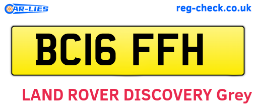 BC16FFH are the vehicle registration plates.