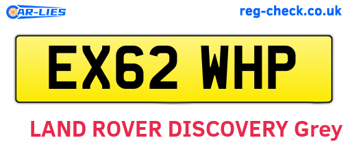 EX62WHP are the vehicle registration plates.