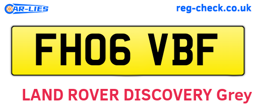 FH06VBF are the vehicle registration plates.