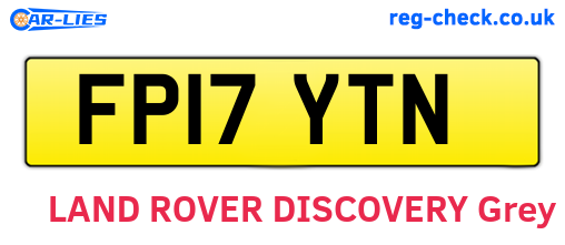 FP17YTN are the vehicle registration plates.