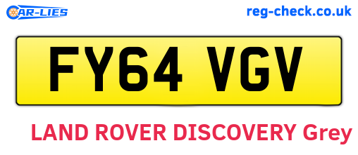 FY64VGV are the vehicle registration plates.