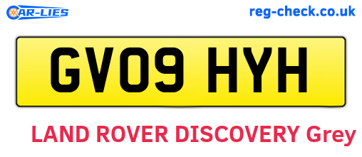 GV09HYH are the vehicle registration plates.