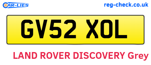 GV52XOL are the vehicle registration plates.