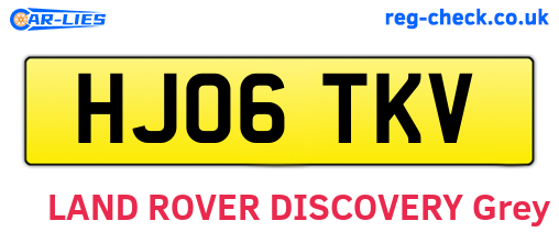 HJ06TKV are the vehicle registration plates.