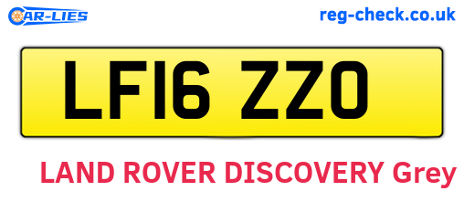 LF16ZZO are the vehicle registration plates.