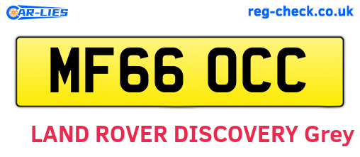 MF66OCC are the vehicle registration plates.