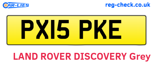 PX15PKE are the vehicle registration plates.