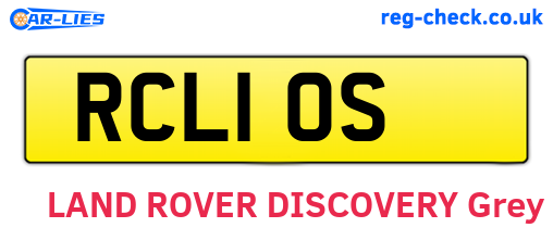 RCL10S are the vehicle registration plates.