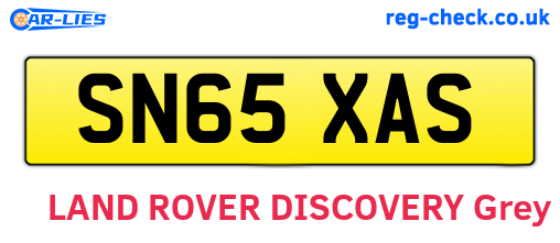 SN65XAS are the vehicle registration plates.