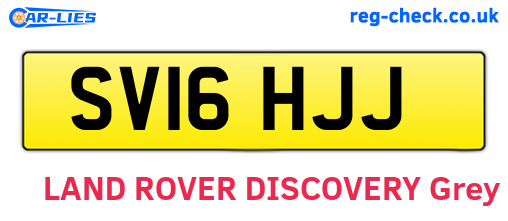 SV16HJJ are the vehicle registration plates.