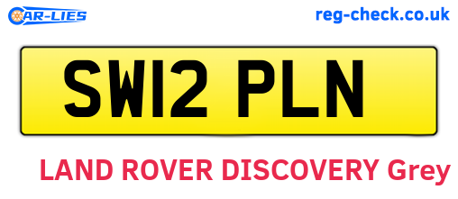 SW12PLN are the vehicle registration plates.