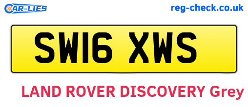 SW16XWS are the vehicle registration plates.
