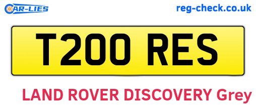 T200RES are the vehicle registration plates.
