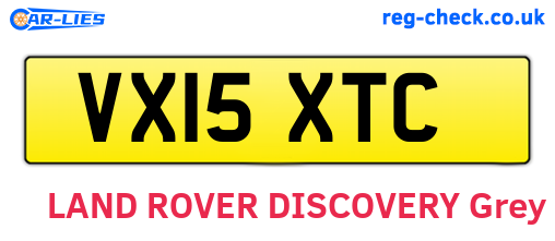 VX15XTC are the vehicle registration plates.