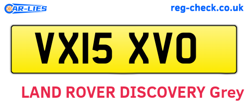 VX15XVO are the vehicle registration plates.