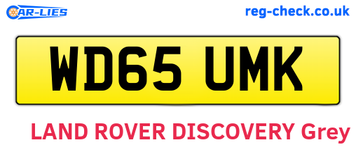 WD65UMK are the vehicle registration plates.
