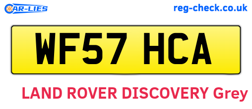 WF57HCA are the vehicle registration plates.