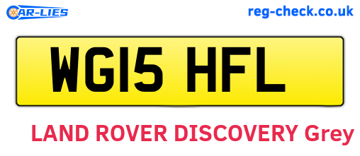 WG15HFL are the vehicle registration plates.