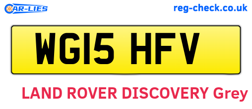WG15HFV are the vehicle registration plates.