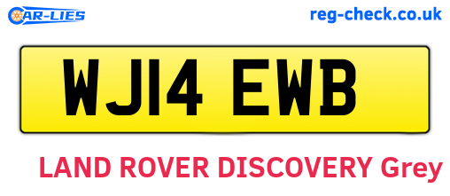WJ14EWB are the vehicle registration plates.