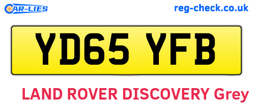 YD65YFB are the vehicle registration plates.
