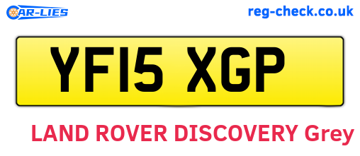 YF15XGP are the vehicle registration plates.