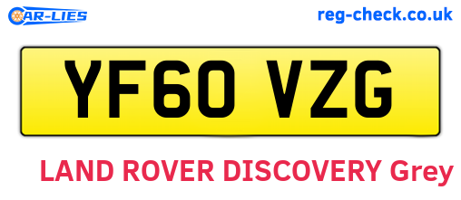 YF60VZG are the vehicle registration plates.
