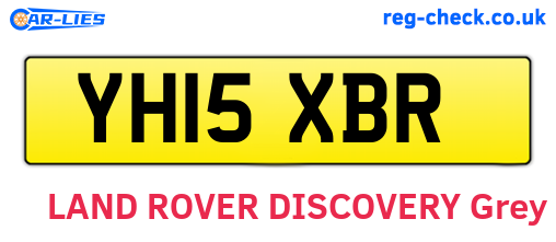 YH15XBR are the vehicle registration plates.