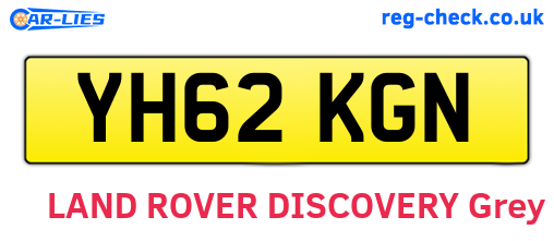 YH62KGN are the vehicle registration plates.