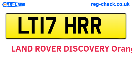 LT17HRR are the vehicle registration plates.