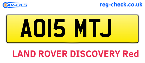 AO15MTJ are the vehicle registration plates.