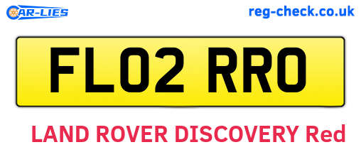 FL02RRO are the vehicle registration plates.