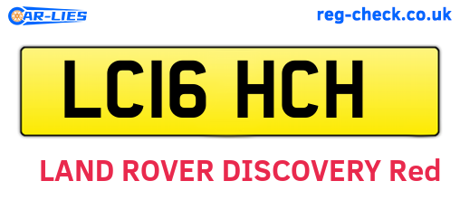 LC16HCH are the vehicle registration plates.