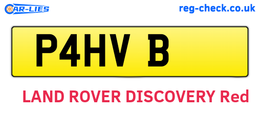 P4HVB are the vehicle registration plates.