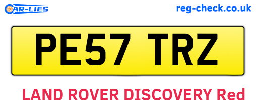 PE57TRZ are the vehicle registration plates.