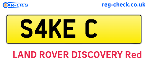 S4KEC are the vehicle registration plates.