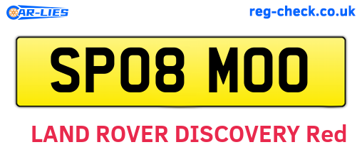 SP08MOO are the vehicle registration plates.