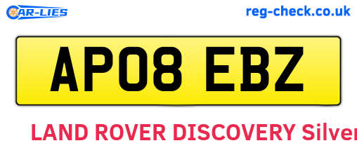 AP08EBZ are the vehicle registration plates.