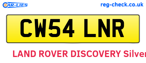 CW54LNR are the vehicle registration plates.