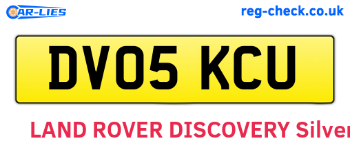 DV05KCU are the vehicle registration plates.