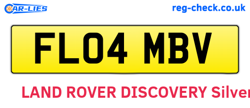 FL04MBV are the vehicle registration plates.