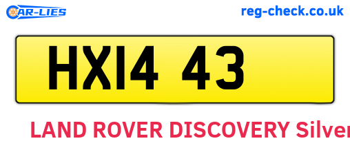 HXI443 are the vehicle registration plates.