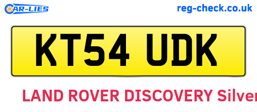 KT54UDK are the vehicle registration plates.