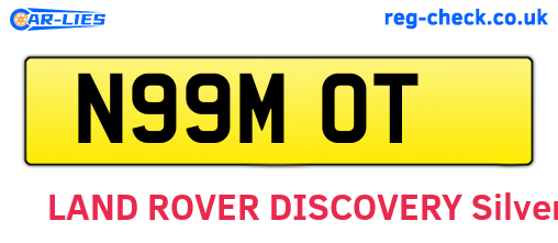 N99MOT are the vehicle registration plates.
