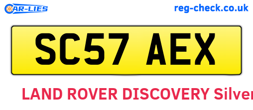 SC57AEX are the vehicle registration plates.