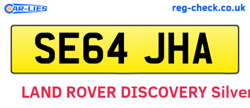 SE64JHA are the vehicle registration plates.