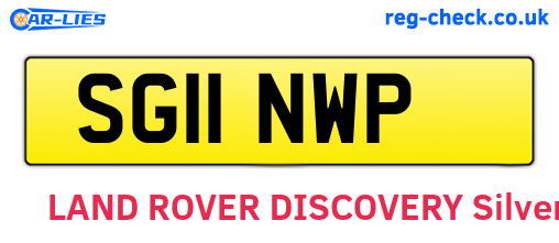 SG11NWP are the vehicle registration plates.