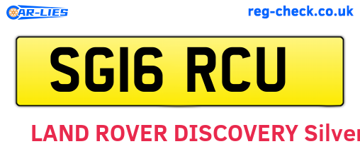 SG16RCU are the vehicle registration plates.