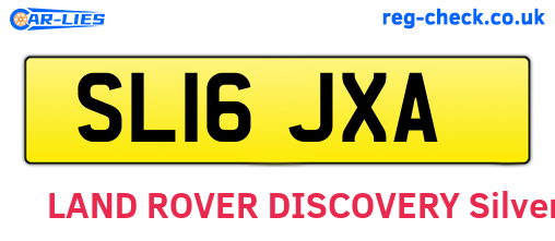 SL16JXA are the vehicle registration plates.
