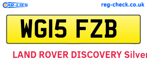 WG15FZB are the vehicle registration plates.